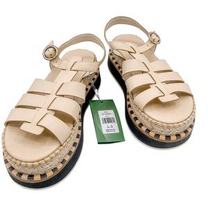 NWT FARM RIO Platform Espadrille Sandal, Size 9